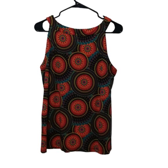 Rafaella Women's Sleeveless Mosaic Circles Print Tank Top Size Large - Picture 9 of 9